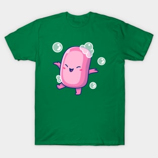 Cute Soap With Bubble Cartoon T-Shirt